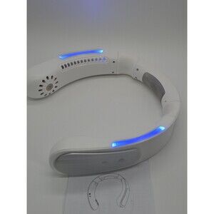 Artic Bear Neck Fan Rechargeable With Multicolored Lights And Back Cold Plate